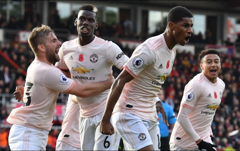 El United jugó mejor en la segunda mitad y estuvo varias veces a punto de anotar, aunque a Bournemouth no le faltaron oportunidades. AFP / B. Stansall