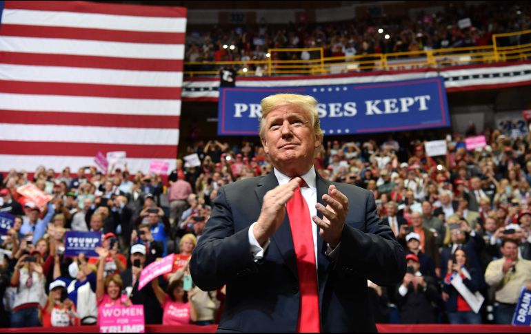 Donald Trump en un mitin en Chattanooga, Tennessee. AFP/N. Kamm