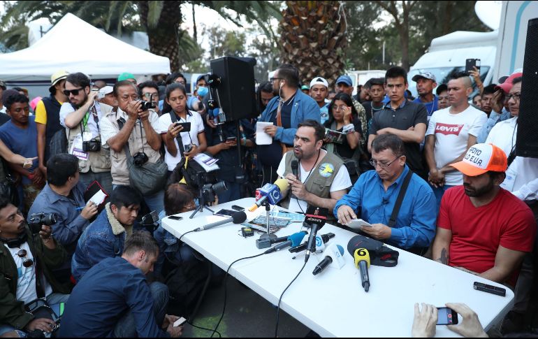 A la conferencia asistió el exlegislador hondureño Bartolo Fuentes, señalado de ser uno de los organizadores de la caravana. SUN / J. C. Reyes