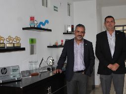 Juan Carlos González y Alejandro González, directores de Compucad. La corporación ha recibido reconocimientos como Great Place To Work, Súper Empresas Expansión 2018 y la Certificación MEM. EL INFORMADOR/E. Barrera