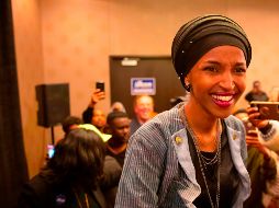 Ilhan Omar (foto) y Rashida Tlaib, son las primeras musulmanas que ocuparán un puesto en la Cámara baja. AFP / K. Yucel