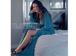 ''Gracias @playboymx !!'', se lee en la imagen que compartió la actriz en sus redes sociales. INSTAGRAM / @katedelcastillo
