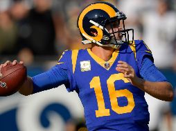 Goff completó 28 de 39 pases para 318 yardas con dos pases de anotación para los Rams. AP / M. Terrill