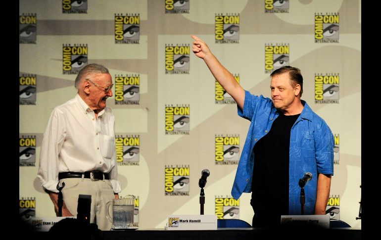 Con el actor Mark Hamill, de la saga de 