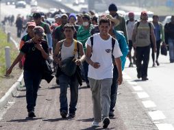 Los indocumentados señalaron que esperarán a otros contingentes para después emprender juntos el viaje hacia Estados Unidos. NTX / C. Pacheco