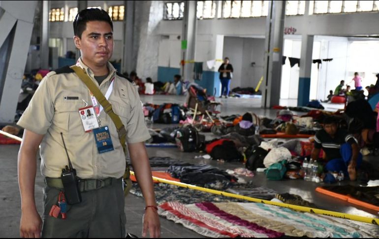 Las autoridades informan que 347 migrantes han recibido atención médica y que solo 10 han pedido informes sobre la solicitud de refugio, aunque ninguna ha iniciado los trámites para ello. ESPECIAL/UEPCB