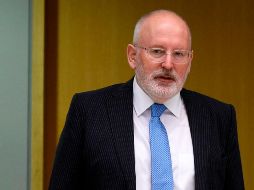 el vicepresidente de la Comisión, Frans Timmermans asegura que esta medida sólo será si Reino Unido lo hace. AFP / J. Thys