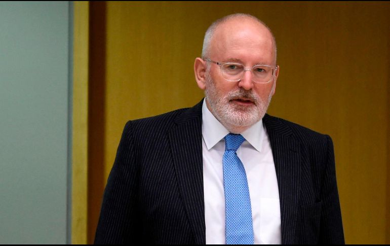 el vicepresidente de la Comisión, Frans Timmermans asegura que esta medida sólo será si Reino Unido lo hace. AFP / J. Thys