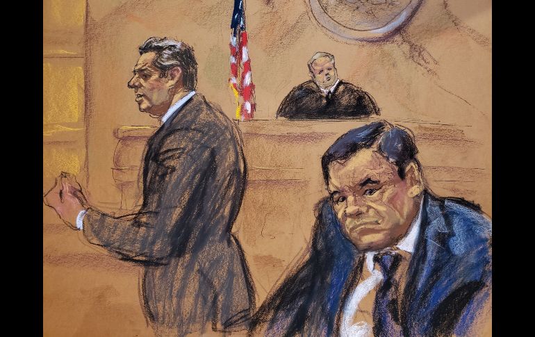 En el primer día del juicio, Jeffrey Lichtman (I), uno de los abogados de Guzmán, aseguró ante el jurado que el cártel de Sinaloa hizo sobornos millonarios al Presidente Enrique Peña Nieto y a su antecesor, Felipe Calderón Hinojosa. EFE/Jane Rosenberg