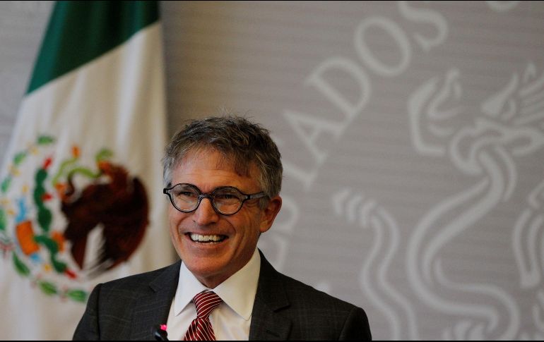 El director del Programa de asistencia jurídica a casos de pena capital, Kuykendall Greg, participa durante una rueda de prensa en la Secretaría de Relaciones Exteriores. EFE/M. Guzmán