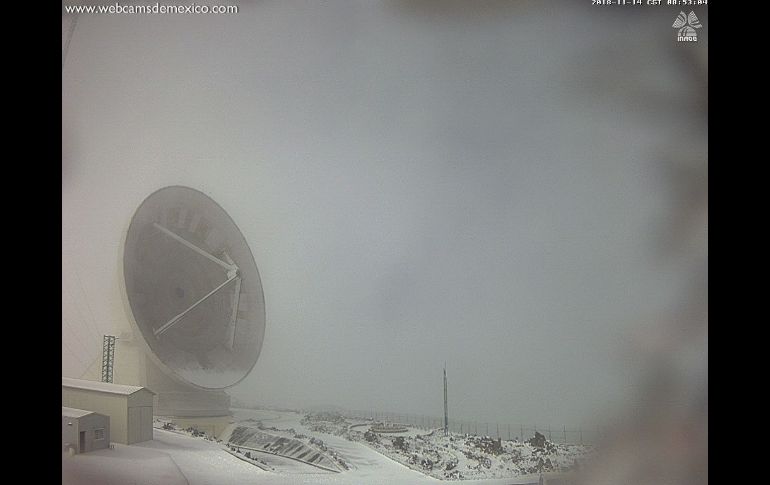 Desde el gran telescopio milimétrico Alfonso Serrano, en el volcán Sierra Negra de Puebla. TWITTER@webcamsdemexico
