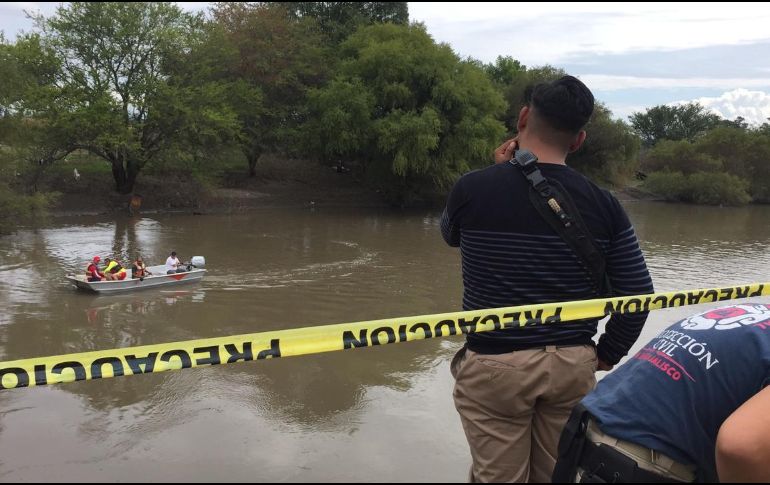 Las labores de búsqueda se prologaron hasta el día de hoy y alrededor de las 16:00 horas se localizó el cuerpo. ESPECIAL / Protección Civil Jalisco