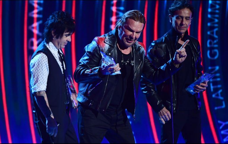 Los integrantes de Maná fueron homenajeados por la Academia Latina de la Grabación. AFP / R. Beck
