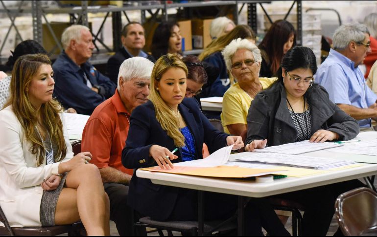 La ley estatal requiere un recuento manual cuando el margen de victoria es de 0.25 puntos porcentuales o menos. AFP/M. Sandberg