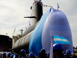 Acompañado por el ministro de Defensa, Oscar Aguad, entre otras autoridades, Villán concretó que el submarino fue hallado a 907 metros de profundidad. AP/ ARCHIVO