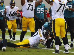 Con cinco segundo por jugar, Ben Roethlisberger anotó por tierra para darle la vuelta al marcador. AFP/S. Halleran