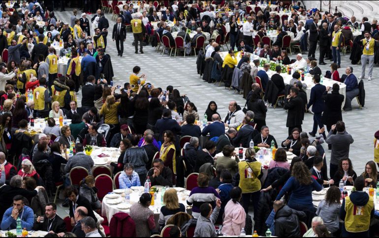 Francisco celebró la Jornada Mundial de los Pobres, que él mismo estableció. EFE/A. Carconi