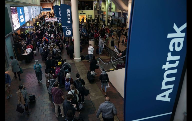 Se anticipa que más de 700 mil personas se trasladen por tren. Una estación en Washington, DC.