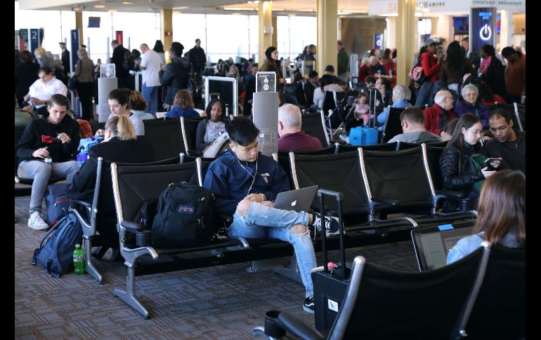 En la terminal aérea Ronald Reagan de Washington, DC.