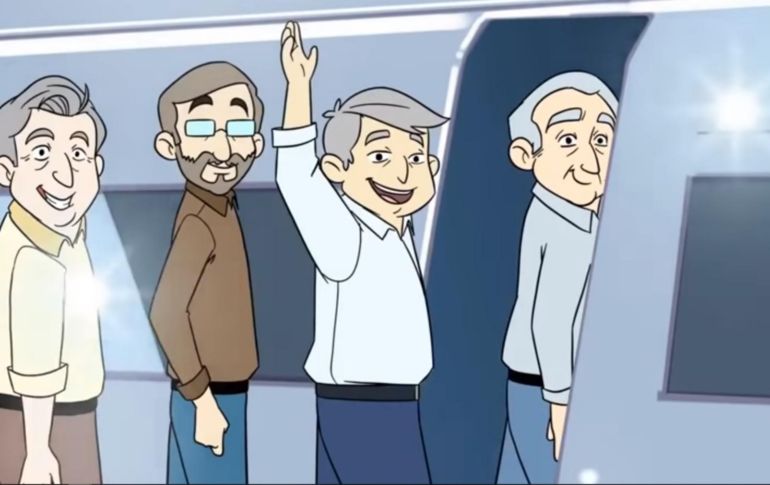 El material se sube a Internet dos días antes de que se realice la consulta ciudadana y muestra al presidente electo y sus colaboradores abordando al Tren Maya. YOUTUBE / Andrés Manuel López Obrador Oficial