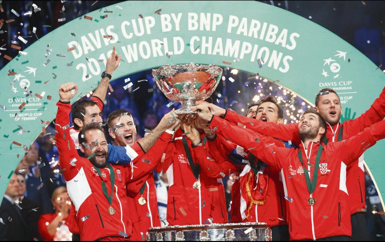 Croacia se vuelve a coronar en la Copa Davis después de 13 años. EFE / Y. Valat