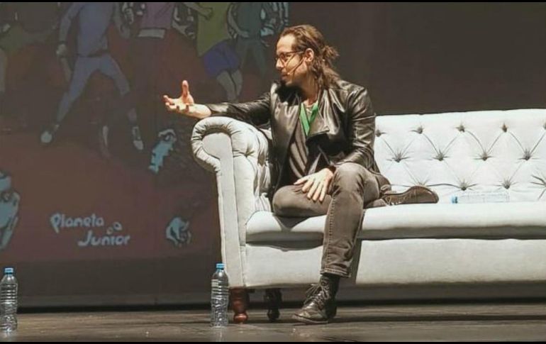 En el marco de FIL Niños, el autor y músico presentó “Pesadillas para cenar”. EL INFORMADOR  / N. Gutiérrez