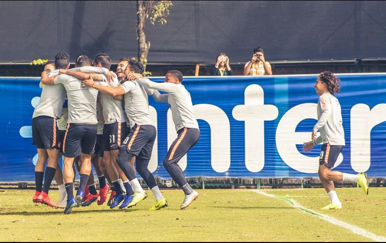 En la práctica de este martes en las instalaciones de Coapa, las Águilas trabajaron en dos grupos y con elementos que sufrieron lesiones en la pasada fecha FIFA. TWITTER / @ClubAmerica