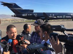 El aeroplano voló desde la Base 12 Militar en la ciudad fronteriza, para trasladarse a la capital del país. EFE / J. Terriquez