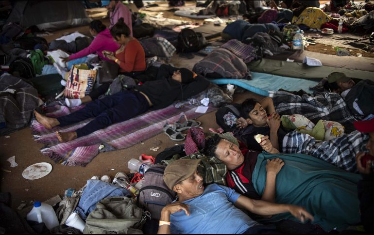 En el albergue de la Unidad Deportiva 