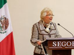 La futura secretaria de Gobernación recibirá a Felipe VI en el Hangar Presidencial. NTX/A. Rodríguez