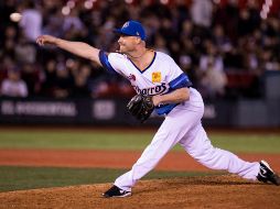 El picheo de Chad Gaudin falló en el último cuarto de la novena entrada y permitió el regreso de Culiacán. FACEBOOK/CharrosBeisbolOficial