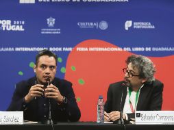 Gonzalo Sánchez y Salvador Camarena. Durante su cita con los lectores de la FIL.