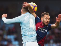 El mexicano Néstor Araujo (#4) es titular indiscutible con el Celta de Vigo, y ayer ante el Huesca tuvo una buena actuación. EFE