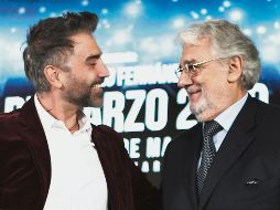 Alejandro Fernández y Plácido Domingo, durante la presentación del concierto “Plácido en el alma. Un concierto para la historia”. EL INFORMADOR / A. Camacho