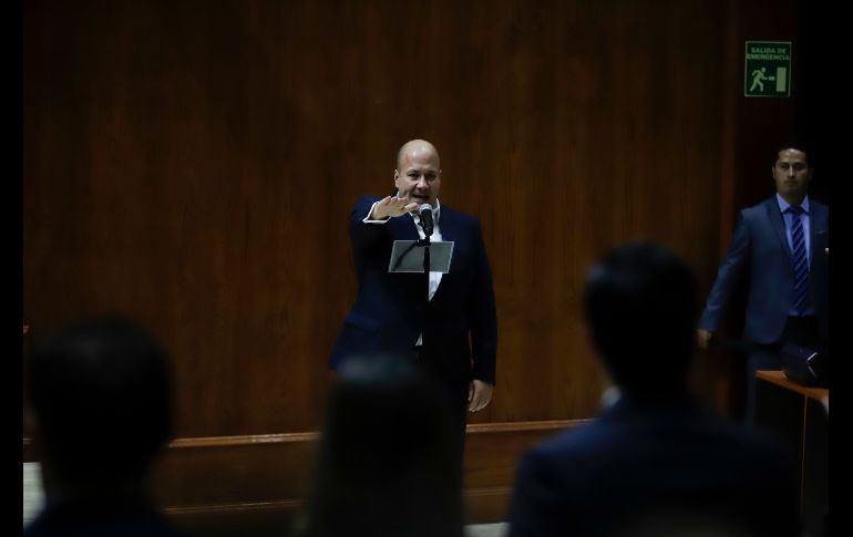 Enrique Alfaro tomó protesta como gobernador de Jalisco ante el Congreso estatal. EL INFORMADOR/F. Atilano