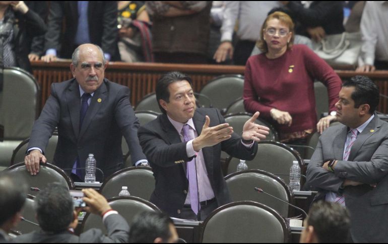 El coordinador de Morena en San Lázaro, Mario Delgado Carrillo, negó 