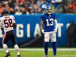 Una lesión muscular mantendrá fuera de acción a Beckham (#13), quien esta temporada acumula 77 recepciones, seis de ellas para anotación. AFP