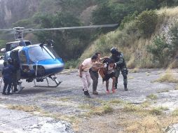 La Policía de Guadalajara rescató a los jóvenes a través del apoyo aéreo 