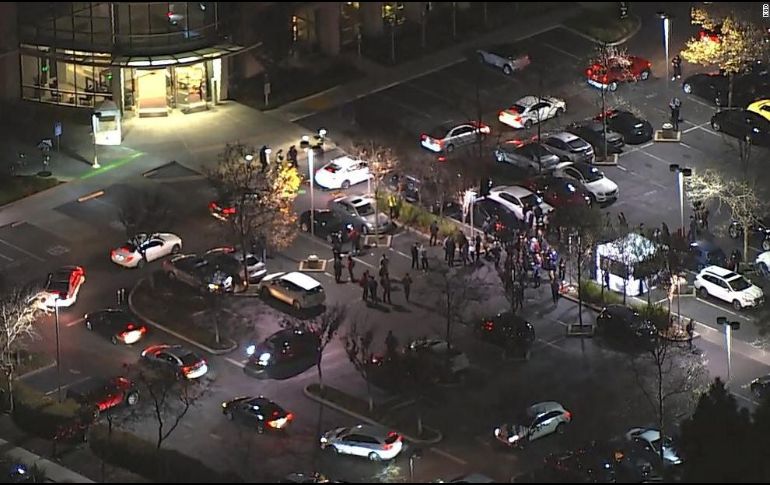 El edificio desalojado está ubicado en el número 200 de la calle Jefferson Drive en Menlo Park. TWITTER/@cnnbrk