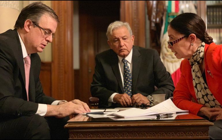 El Mandatario publicó una imagen donde aparece junto al secretario de Relaciones Exteriores, Marcelo Ebrard. TWITTER / @lopezobrador_