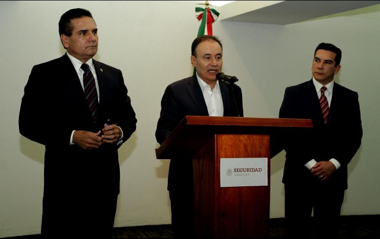 El secretario de Seguridad Pública y Protección Ciudadana, Alfonso Durazo, anuncia el acuerdo de prioridades en el combate a la inseguridad. NOTIMEX/B. Moncada