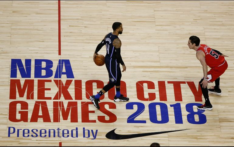 Este fin de semana se disputan dos juegos de temporada regular en la Ciudad de México. Anoche el Magic de Orlando se impuso 97-91 a los Bulls de Chicago. AP/C. Cruz