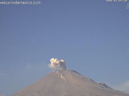 El semáforo de alerta volcánica se mantiene en Amarillo Fase 2. TWITTER/ @Popocatepetl_MX