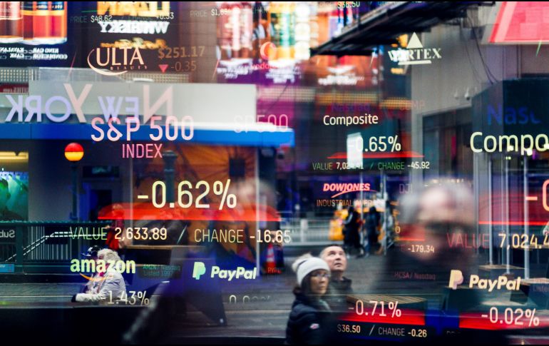 El selectivo S&P 500 bajó un 1.91% o 50.59 unidades, hasta 2,599.95. EFE / J. Lane