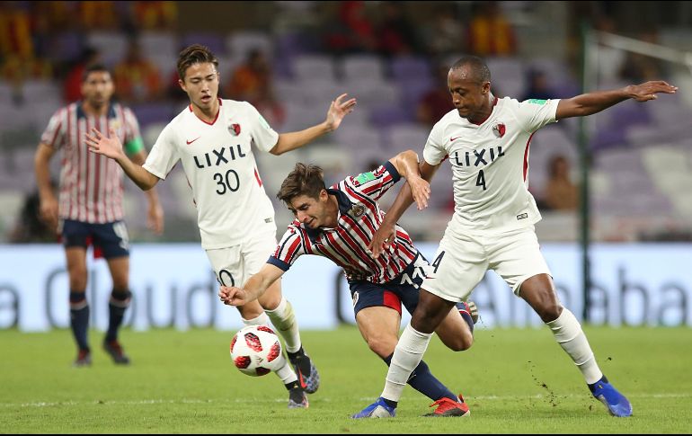 Sin el delantero Yuma Suzuki y el mediocampista Kento Misao, ausentes por lesión, los Antlers no encontraron coherencia al ataque que la defensa de Chivas logró resolver. EFE / M. Khaled
