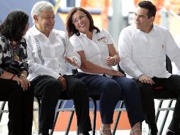 Rocío Nahle (C) asistió a la presentación del Plan Nacional para la Producción de Hidrocarburos. NTX/A. Monroy