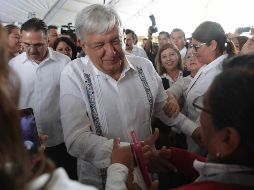 El presidente Andrés Manuel López Obrador llega al puerto marítimo de Ciudad del Carmen. SUN/L. Cortés