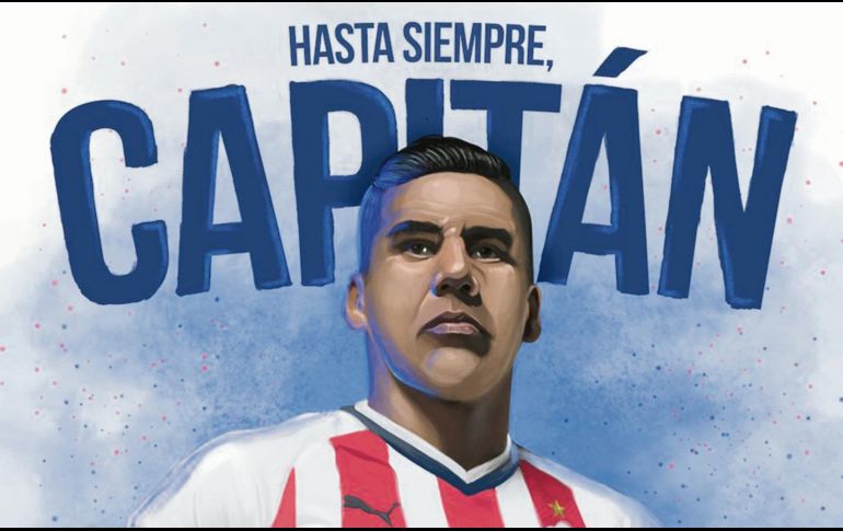 Banner en el Twitter de Chivas donde se anuncia la salida de uno de sus referentes. @CHIVAS