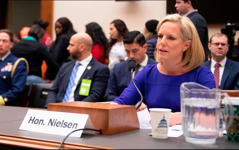 Kirstjen Nielsen, durante una comparecencia ante el Comité Judicial de la Cámara Baja. AFP / J. Watson