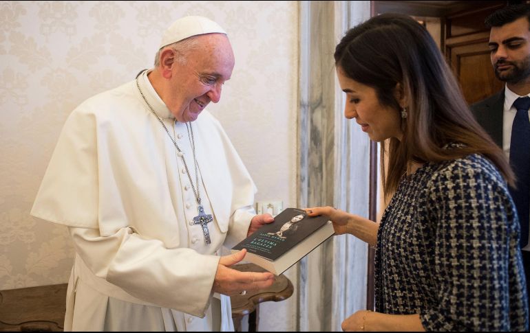 El encuentro duró aproximadamente media hora. AFP/VATICAN MEDIA